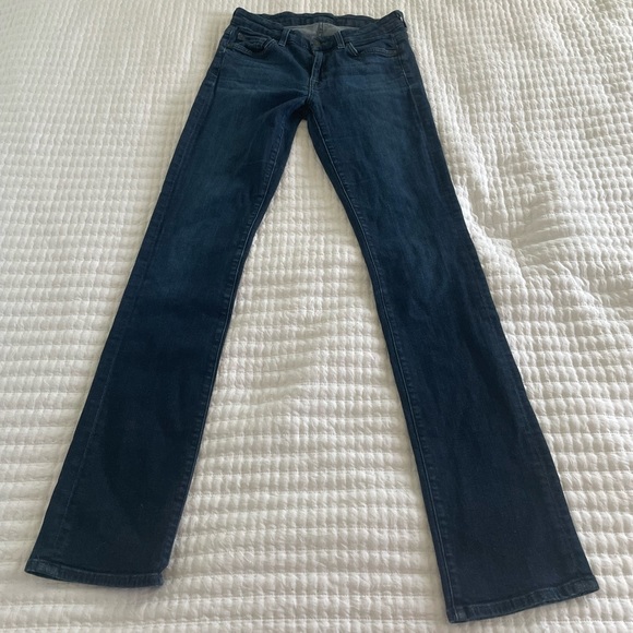 7 For All Mankind Slim Illusion Kimmie Straight Jeans - size 26 - Picture 9 of 10